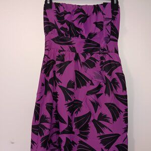 Guess strapless dress with ruffle